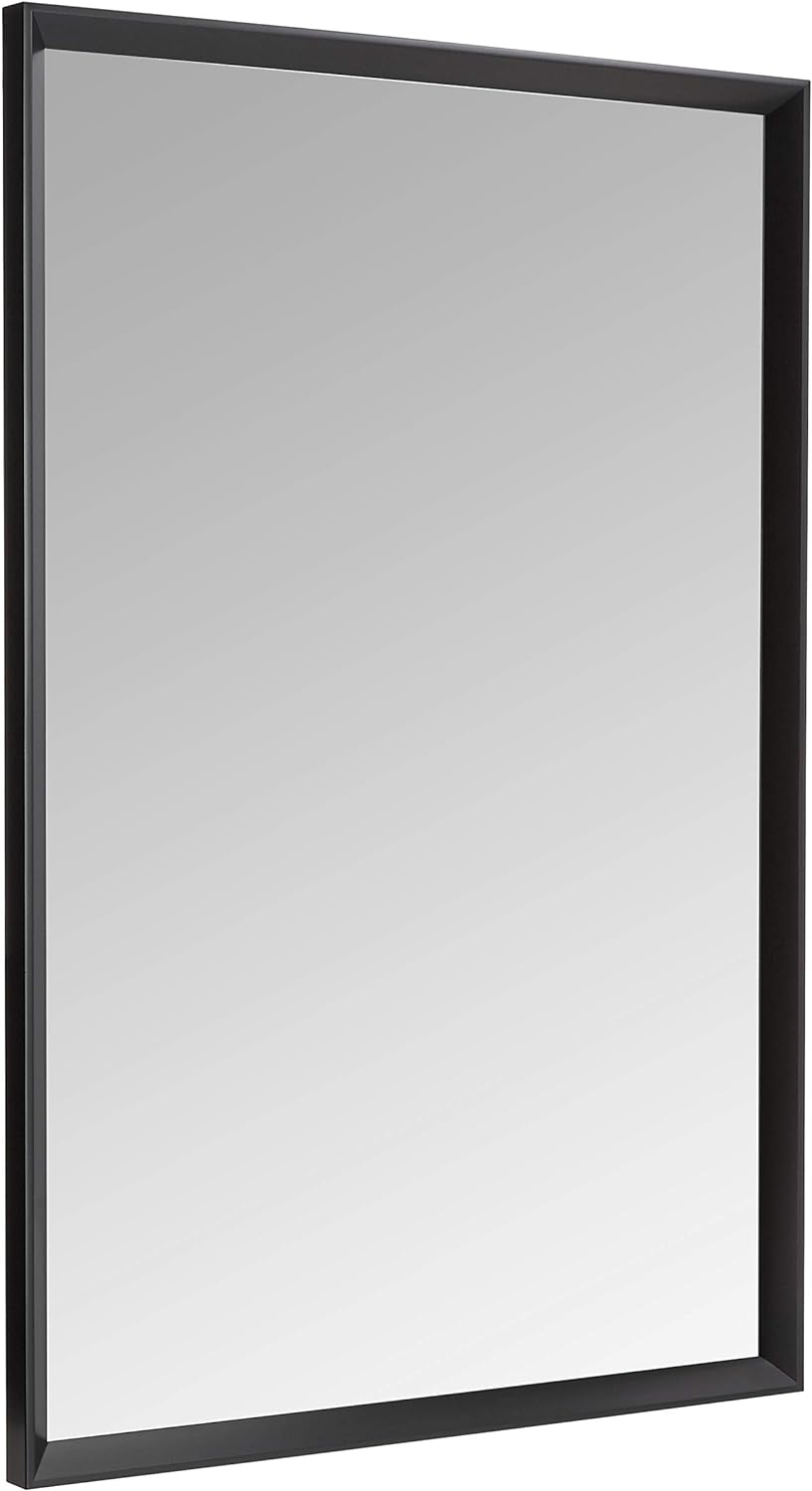 Black Trim Rectangular Wall Mirror
