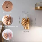 Golden Hand Sculptural Wall Vase