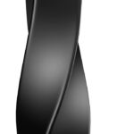 Matte Black Twisted Ceramic Vase