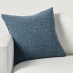 Teal Boucle Textured Throw Pillow