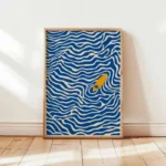 Abstract Blue Wave Canvas Print