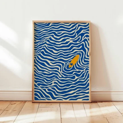 Abstract Blue Wave Canvas Print