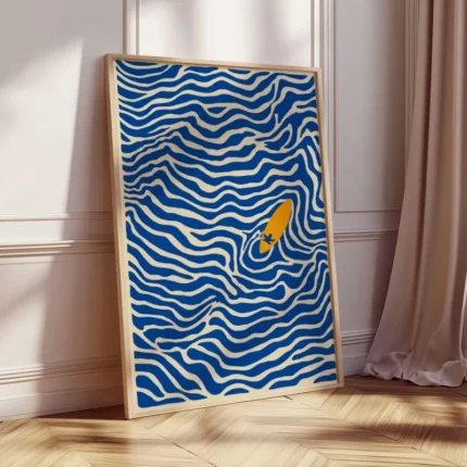 Abstract Blue Wave Canvas Print