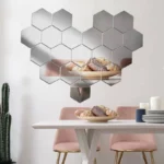 Hexagonal Acrylic Mirror Wall Stickers