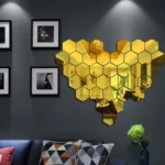 Hexagonal Acrylic Mirror Wall Stickers