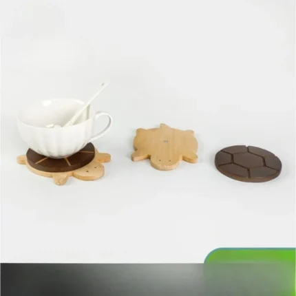 Wooden Turtle Drink Coaster Set