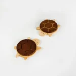 Wooden Turtle Drink Coaster Set